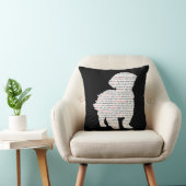 シーズー（犬）のTzuの単語の芸術 クッション (椅子)