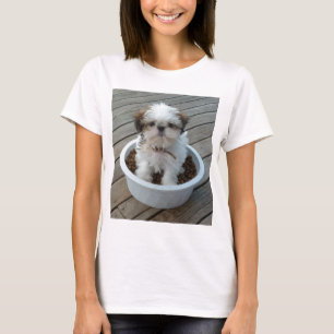 シーズー(犬)のTzuの子犬のTシャツ Tシャツ