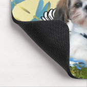 シーズー(犬)のTzuの完全な天使の蝶キャッチャーカード マウスパッド (コーナー)