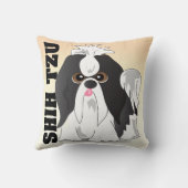 シーズー（犬）のTzuの枕 クッション (裏面)