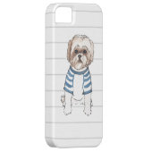 シーズー（犬）のTzuの水彩画のIphoneの場合 Case-Mate iPhoneケース (裏面/右)