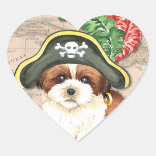 シーズー(犬)のTzuの海賊 ハートシール