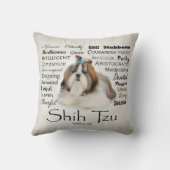 シーズー(犬)のTzuの特性の枕 クッション (裏面)