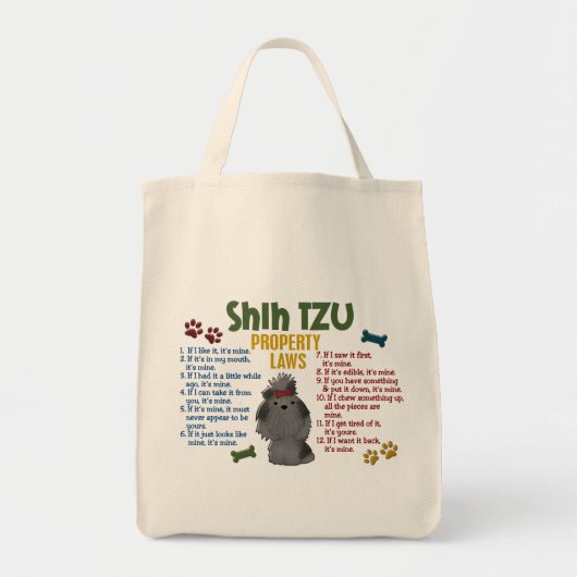 シーズー（犬）のTzuの特性の法律4 トートバッグ (正面)