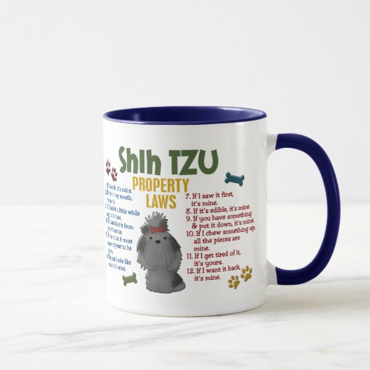シーズー（犬）のTzuの特性の法律4 マグカップ (右)