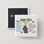 シーズー（犬）のTzuの特性の法律4 缶バッジ (正面&裏面)
