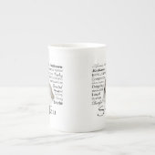 シーズー（犬）のTzuの特性の骨灰磁器のマグ ボーンチャイナマグカップ (正面)