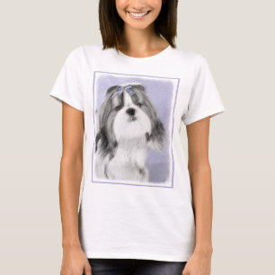 シーズー(犬)のTzuの絵画-かわいい元の犬の芸術 Tシャツ