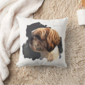 シーズー（犬）のTzuの装飾的な装飾用クッション クッション (ブランケット)