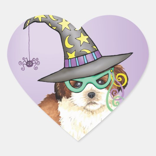 シーズー（犬）のTzuの魔法使い ハートシール (正面)