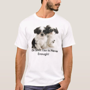 シーズー(犬)のTzuの2匹の子犬のTシャツ Tシャツ
