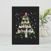 シーズー(犬)のTzuクリスマスツリーがファシュライトで覆われる サンキューカード (スタンド正面)