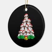 シーズー(犬)のTzuクリスマスツリードッグクリスマス愛好家 セラミックオーナメント (左)