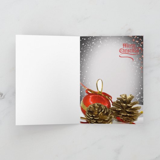 シーズー（犬）のTzuサンタの季節の挨拶状 シーズンカード (内部)