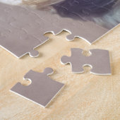 シーズー(犬)のTzu Brindleおよび白い犬 ジグソーパズル (側面)