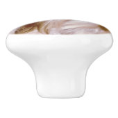 シーズー（犬）のTzu Brindleおよび白い犬 セラミックノブ (側面)