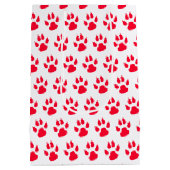 シーズー（犬）のTzu Dog in Santa Hatクリスマス ミディアムペーパーバッグ (裏面)