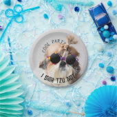 シーズー（犬）クールTZUあなたおもしろいかわいいサングラスパーティー ペーパープレート (パーティー)