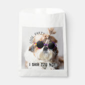 シーズー（犬）クールTzuないおもしろいかわいいサングラスパーティー フェイバーバッグ (正面)