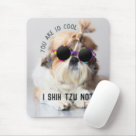 シーズー（犬）クールTzuないおもしろいかわいいサングラス写真 マウスパッド
