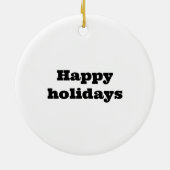 シーズー（犬）クールTzuロングヘアヴィンテージサングラス写真 セラミックオーナメント (裏面)