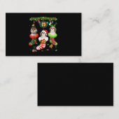 シーズー(犬)ズインソックスクリスマスサンタハットクリスマス灯 名刺 (正面/裏面)