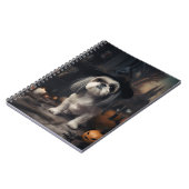 シーズー（犬）ズカボンプキンハロウィンホラー ノートブック (左側)