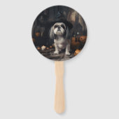 シーズー（犬）ズカボンプキンハロウィンホラー ハンドファン (正面)