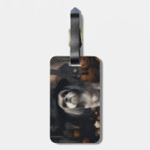 シーズー(犬)ズカボンプキンハロウィンホラー ラゲッジタグ (裏面縦)