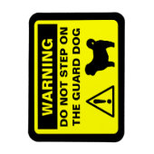 シーズー（犬）ズガード警告ドッグ マグネット (縦)