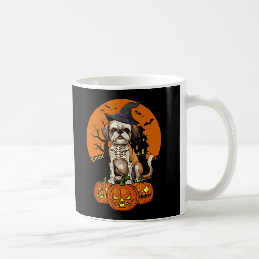 シーズー(犬)ズドッグハロウィーン コーヒーマグカップ (右)