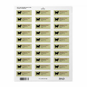 シーズー（犬）ズドッグブリードシルエット差出人住所 ラベル (フルシート)