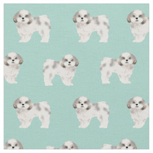 シーズー（犬）ズドッグミント ファブリック (クローズアップ)