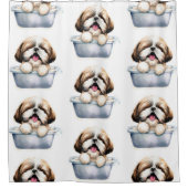 シーズー（犬）ズドッグ シャワーカーテン (正面)