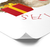 シーズー(犬)ズパピー初めてのクリスマス ポスター (角)