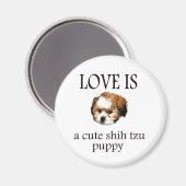 シーズー（犬）ズパピー マグネット (正面/裏面)