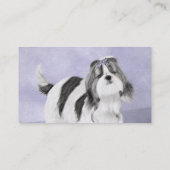 シーズー(犬)ズ絵画-かわいいオリジナルドッグアート 名刺 (裏面)