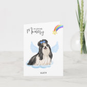 シーズー(犬)チエンジェルドッグメモリアルペットロス悔やみや弔慰 カード (正面)