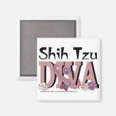 シーズー（犬）チジバ マグネット (正面/裏面)