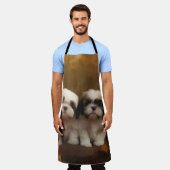 シーズー(犬)チズパピー秋デライトカボチャ エプロン (着用した状態)