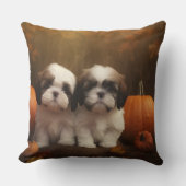 シーズー(犬)チズパピー秋デライトカボチャ クッション (正面)