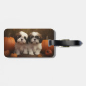 シーズー（犬）チズパピー秋デライトカボチャ ラゲッジタグ (裏面横)