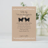 シーズー(犬)チドグシルエット結婚式招待状 招待状 (スタンド正面)