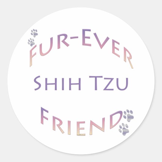 シーズー(犬)チフレイバーフレンド ラウンドシール (正面)