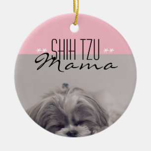 シーズー(犬)チママオーナメントforドッグママ セラミックオーナメント