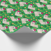 シーズー（犬）チャットクリスマス付きTzu犬 ラッピングペーパー (角)