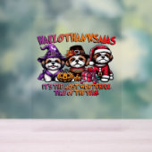 シーズー（犬）チュ・ハロウィンサンクスギビングクラシッククリスマス アクリルサイン (ニュートラル)