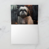 シーズー(犬)チュ・ハロウィーン怖 カード (内部)