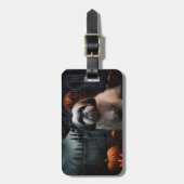 シーズー（犬）チュ・ハロウィーン怖 ラゲッジタグ (正面縦)