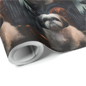 シーズー（犬）チュ・ハロウィーン怖 ラッピングペーパー (ロールコーナー)